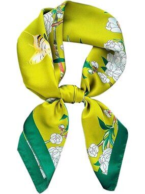 Satin Bandanas Head A10 Green Scarf Women Lightweight Silk Hair Wrap Sleep Scarf